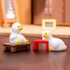 7Pcs Cute Lazy Duck Mini Resin Figurines Multi-Pose Small Statues for Desktop Fairy Garden Home Decor Party Favors