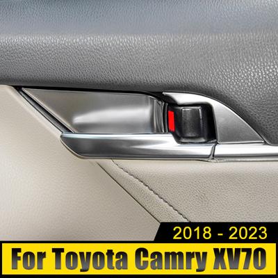 Per Toyota Camry 70 XV70 2018-2021 2022 2023 Acciaio Inossidabile Auto Interno Porta Ciotola Rivestimento Telaio Copertura Custodia Adesivi Decorazione Accessori