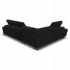 Corner Sofa, Foldable, F, Sleeping, Savio, Left, Family Furniture, Black, Corduroy