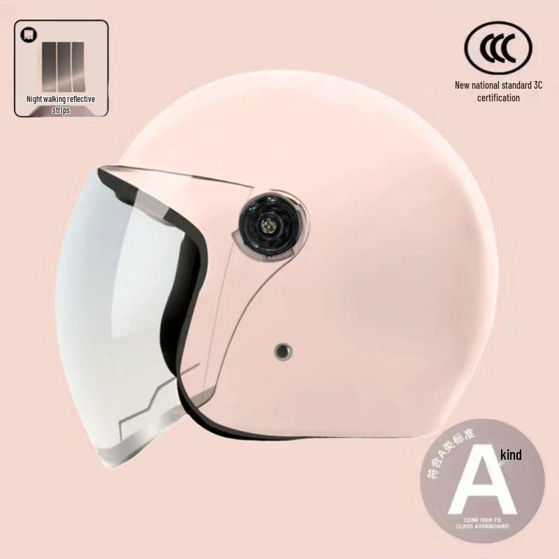 

Women s Universal Electric Vehicle Winter Helmet - Cold Protection & Warmth, Four Seasons Half Helmet for Motorcycles.