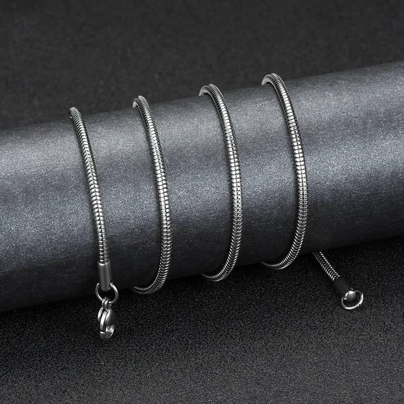 

Унисекс ожерелье-цепочка из титановой стали Змеиная кость - Модная цепочка на ключицу из нержавеющей стали для пар