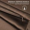 PiccoCasa Silk Pillowcase, 100% Silk, 19 Momme, Zippered, Moisture-Wicking, Glossy, Smooth, Double-Sided, Brown, 40x80cm