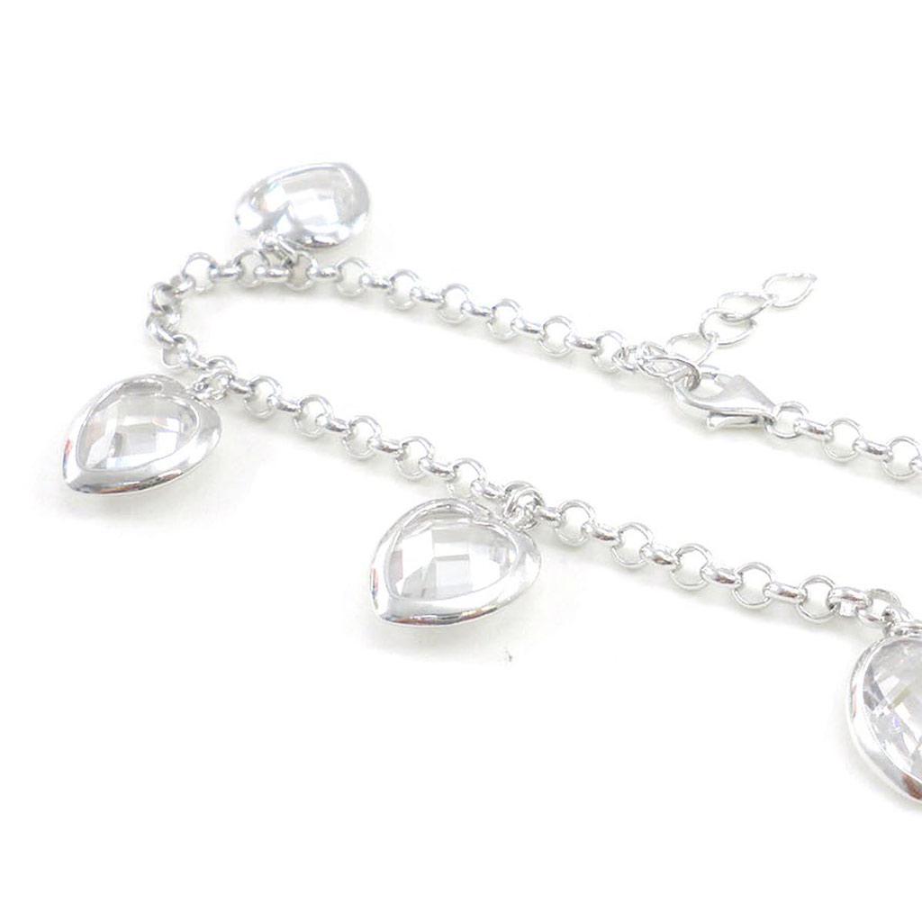 

Les Trésors De Lily [F6358] - Серебряный браслет Линда Белое сердце