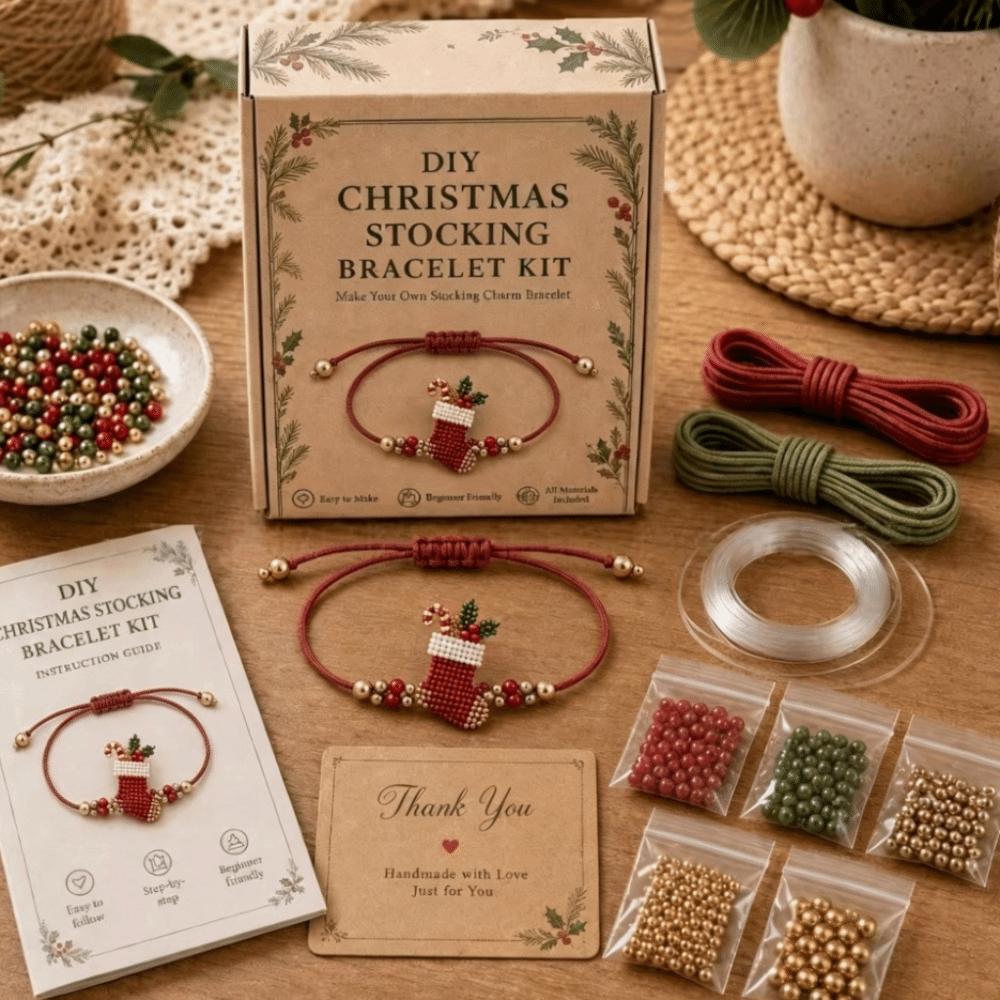 Handmade Hand Jewelry Craft Set Bead Christmas Bracelet Kit Creative DIY Bracelet Making Kit Girl