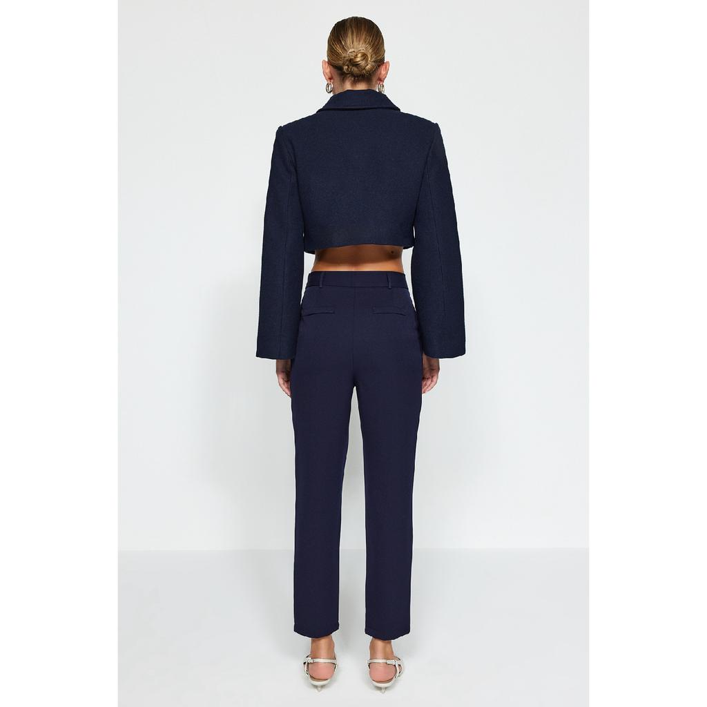 Black Basic Woven Trousers Twoss19st0038