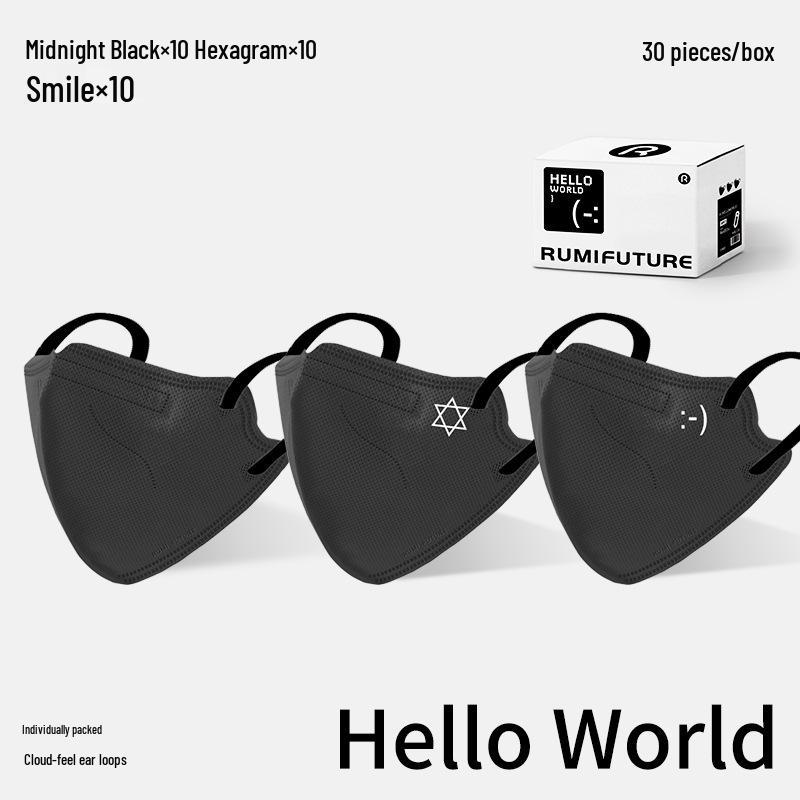 3D Farbverlauf Rouge Maske: Einweg-Gesichtsmaske für Erwachsene im Pure Desire-Stil