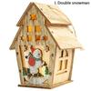 1Pcs Christmas Decorations for Tree LED Light Wood House Cute Tree Hanging Ornaments Holiday Home Decor Party Supplies