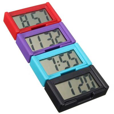Mini horloge numérique pour tableau de bord de voiture, horloge électronique autocollante pour tableau de bord de voiture et camion