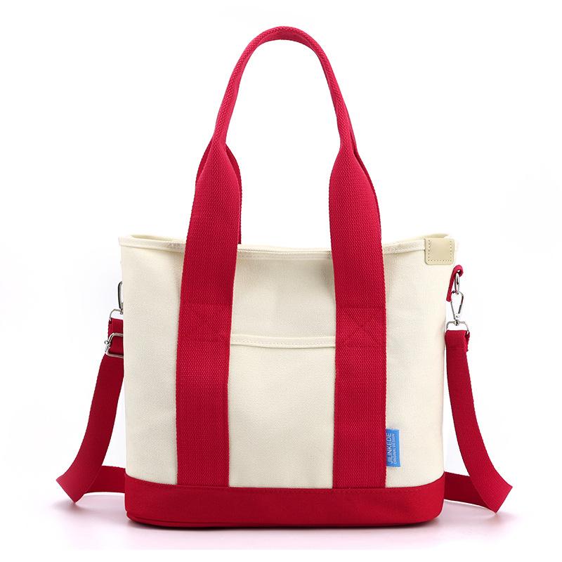 Canvas Bag Multi-pocket Cross-body Female 2024 New Mom Small Leisure Travel Small Shoulder Bag