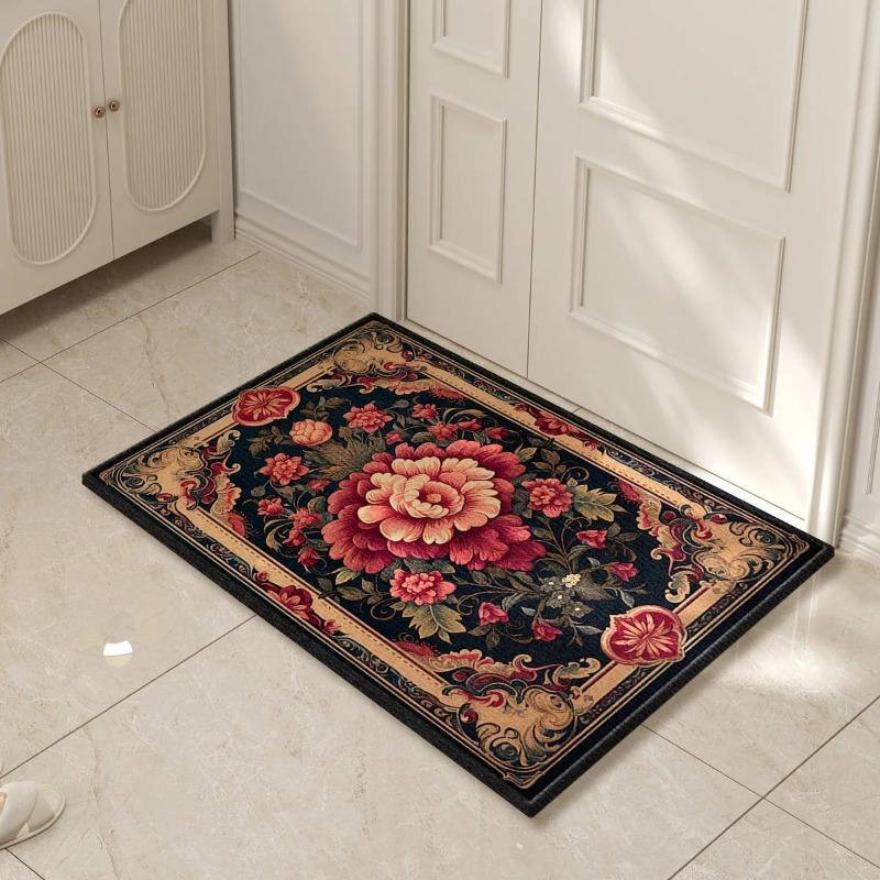 Felpudo de Entrada Lavable para Exterior Felpudo Delantero Antideslizante para Pasillo Baño Alfombra Decorativa para el Hogar Alfombra para Uso Interior Exterior