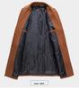 Mittellanger Wollmantel für Herren: Herbst/Winter Mode, Bügelfrei, Baumwollwattiert, Verdickte Jacke.