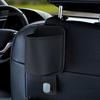 Hidden Car Organizer Leather Door Cup Holder, Multifunctional Vehicle Drink Hanger Holder for with Headrest Hooks, Window Drinks Phone Universal