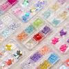 1 Doos Nageldecoratie Creatieve Vorm Sprankelend Prachtig Visueel Effect Niet-vervagend Levendige Kleur 6 Vakjes Pailletten Strass Steentjes Nail Art Decoratie