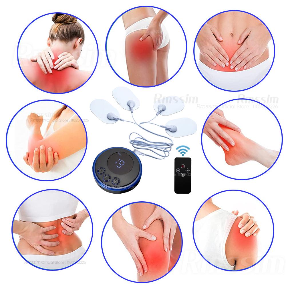 LCD-Display EMS Nacken Rücken Elektrische Massage Zervikalwirbel Patch Körper Nacken Hüfte Toner Massagegerät Fernbedienung 8 Modi 19 Stufen