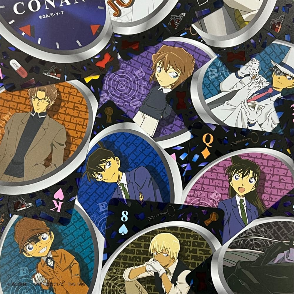 Tenyo Detective Playing Cards Parts of the Cards Translucent Playing 54 Cards with Different PVC Ages 6 and Up Conan/Crystal TTR-01, Translucent,