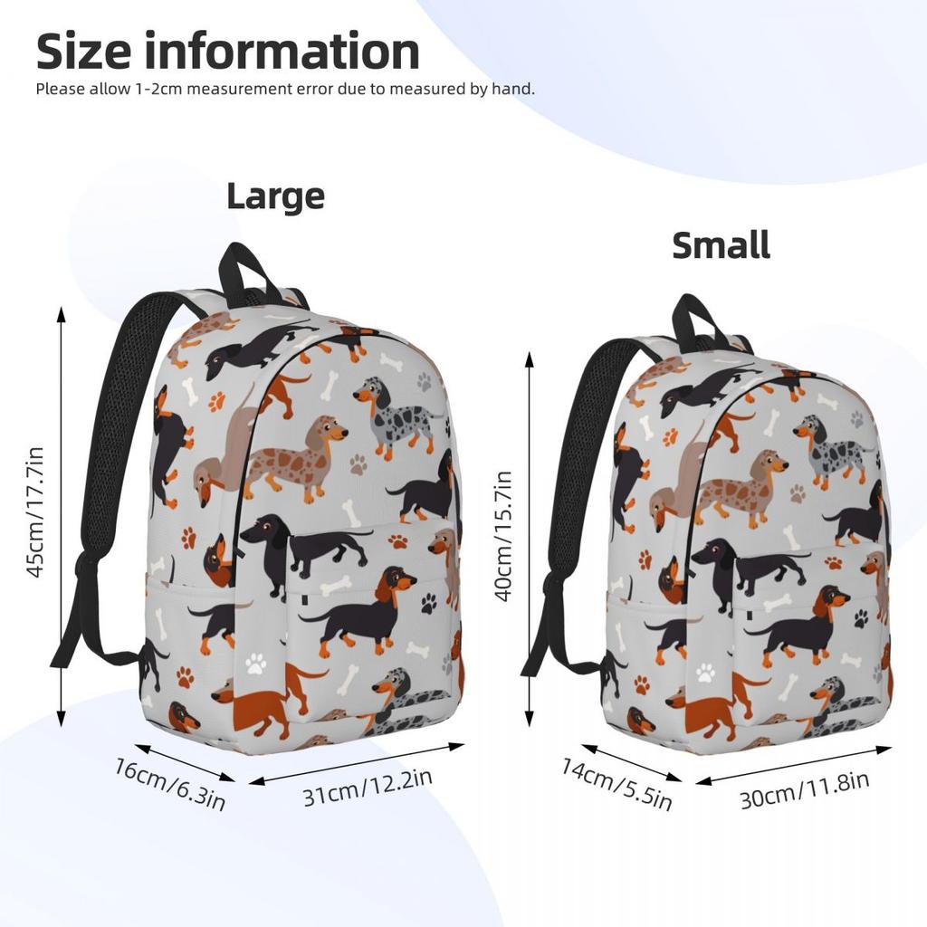 Dackel Rucksack für Jungen Mädchen Kinder Schüler Schultasche Tagesrucksack Vorschule Grundschule Tasche Sport