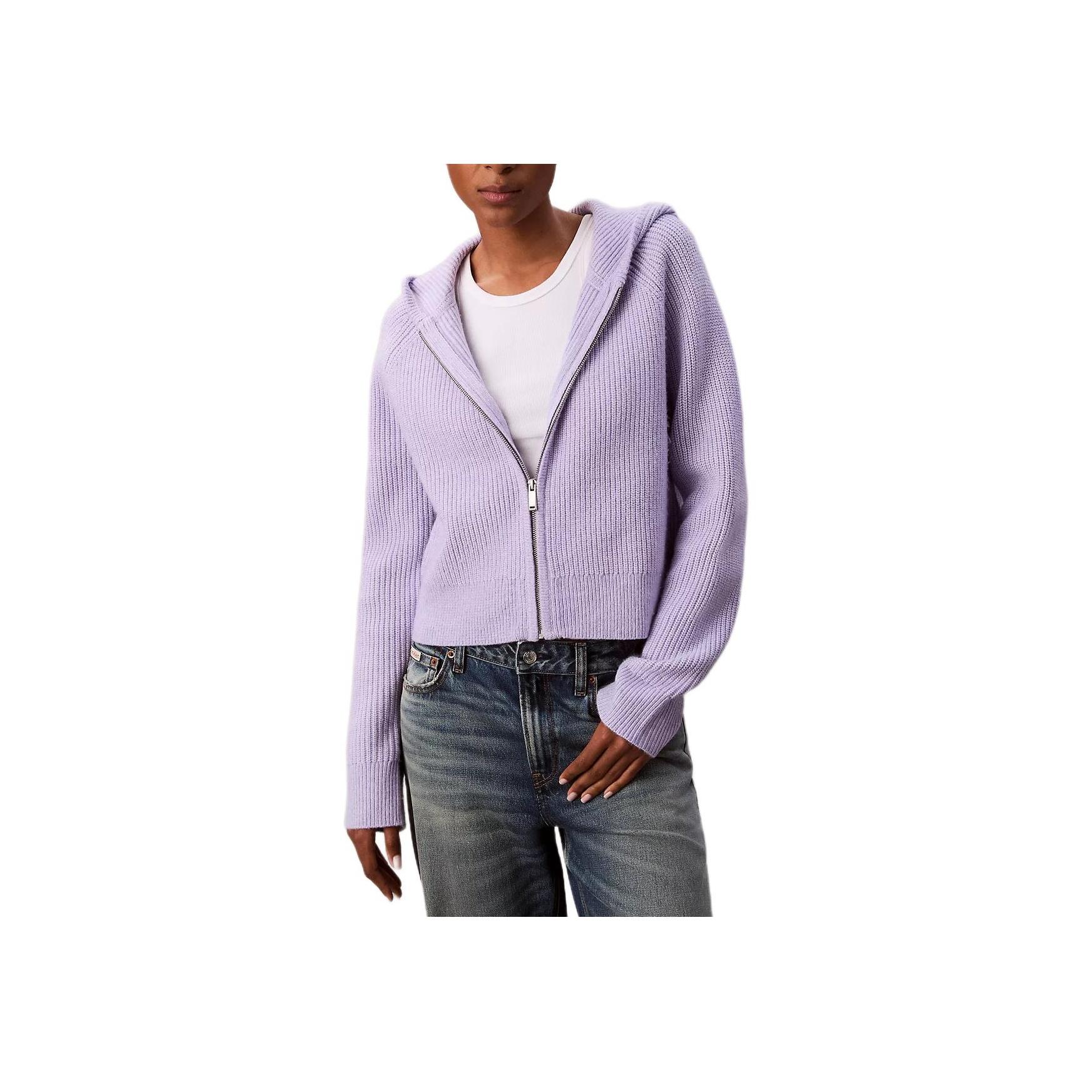 

Calvin Klein Casual Comfortable Hooded Soft Raglan Long Sleeve Knit Top Women tops 47D379G-WGA M