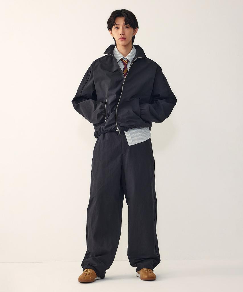 STUDIO TOMBOY [Men] Zipper Pocket Elastic String Set-Up Pants_Black 9156231557