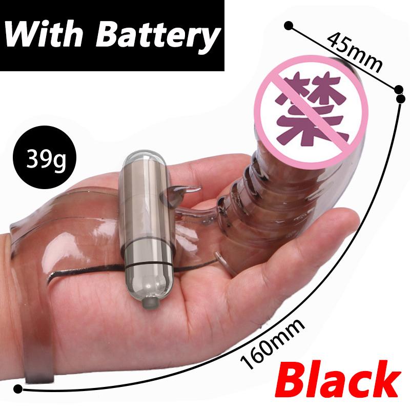 Female Finger Sleeve Vibrator Masturbator Dildos Sex Toys For Women Anal Vagina Clitoris Stimulation Vibrating Cover Adult Toys