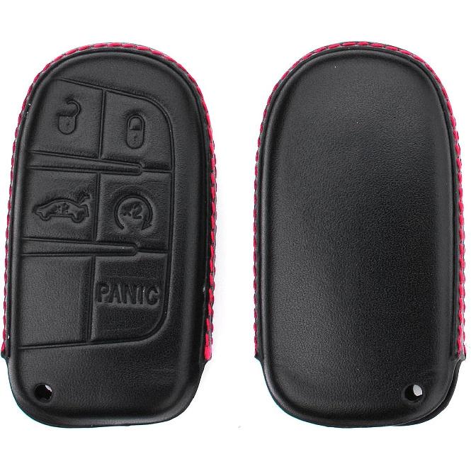 Leather 3 4 5 Buttons Smart Key Fob Case Cover for Jeep Cherokee Compass