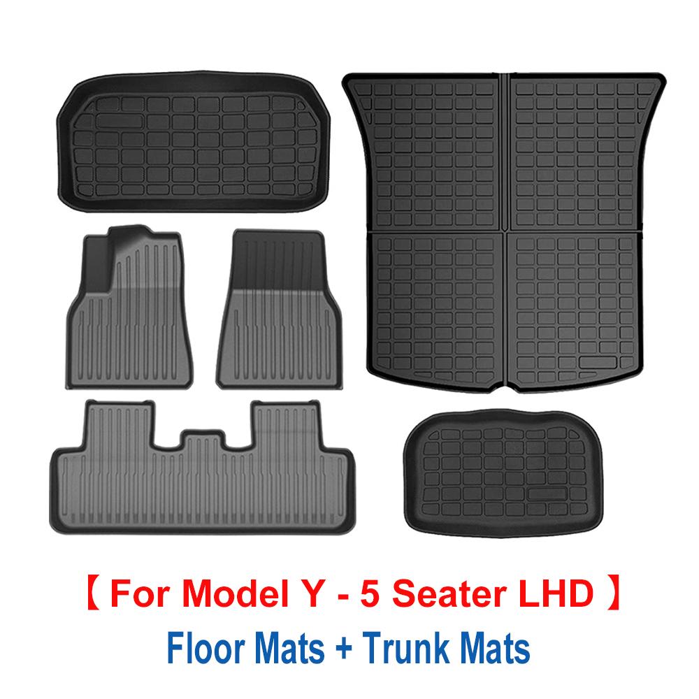 For Tesla Model Y 7 Seater and Model Y 5 Seat All Weather TPE Waterproof Anti-Slip Floor Mat Cargo Liner 2020-2023 Accessories