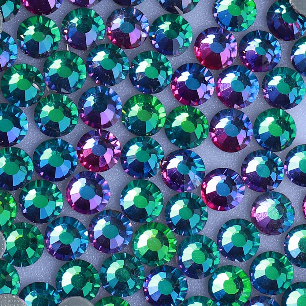 QIYI  Glass Flatback Round Rhinestones 2058 12 Facets Hotfix Bulk Rhinestone for  Shoes Garment  Nail Art Craft