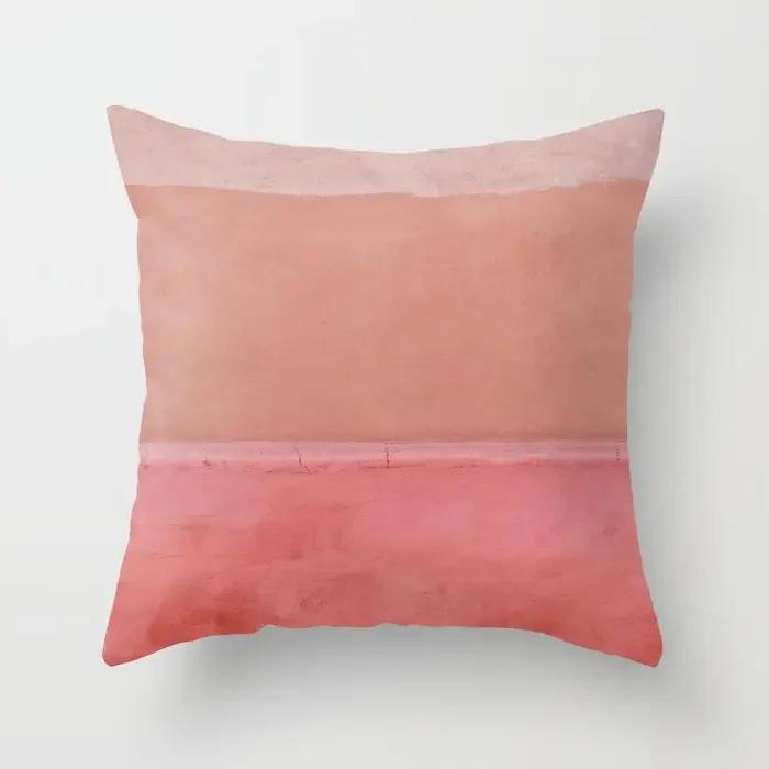 Home Decoration Abstract Geometric Sunset Rainbow Pink Pillowcase Bed Living Room Sofa Office Seat Cushion Cover