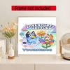 Bluey Customize Your Name Diamond Painting Round Diamond Diy Frameless Holiday Artwork Suitable For Home Office Wall Decoration