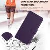 For iPhone 13 Mini 5.4 Inch Leather Case Wallet Stand Solid Color Anti Drop Phone Cover