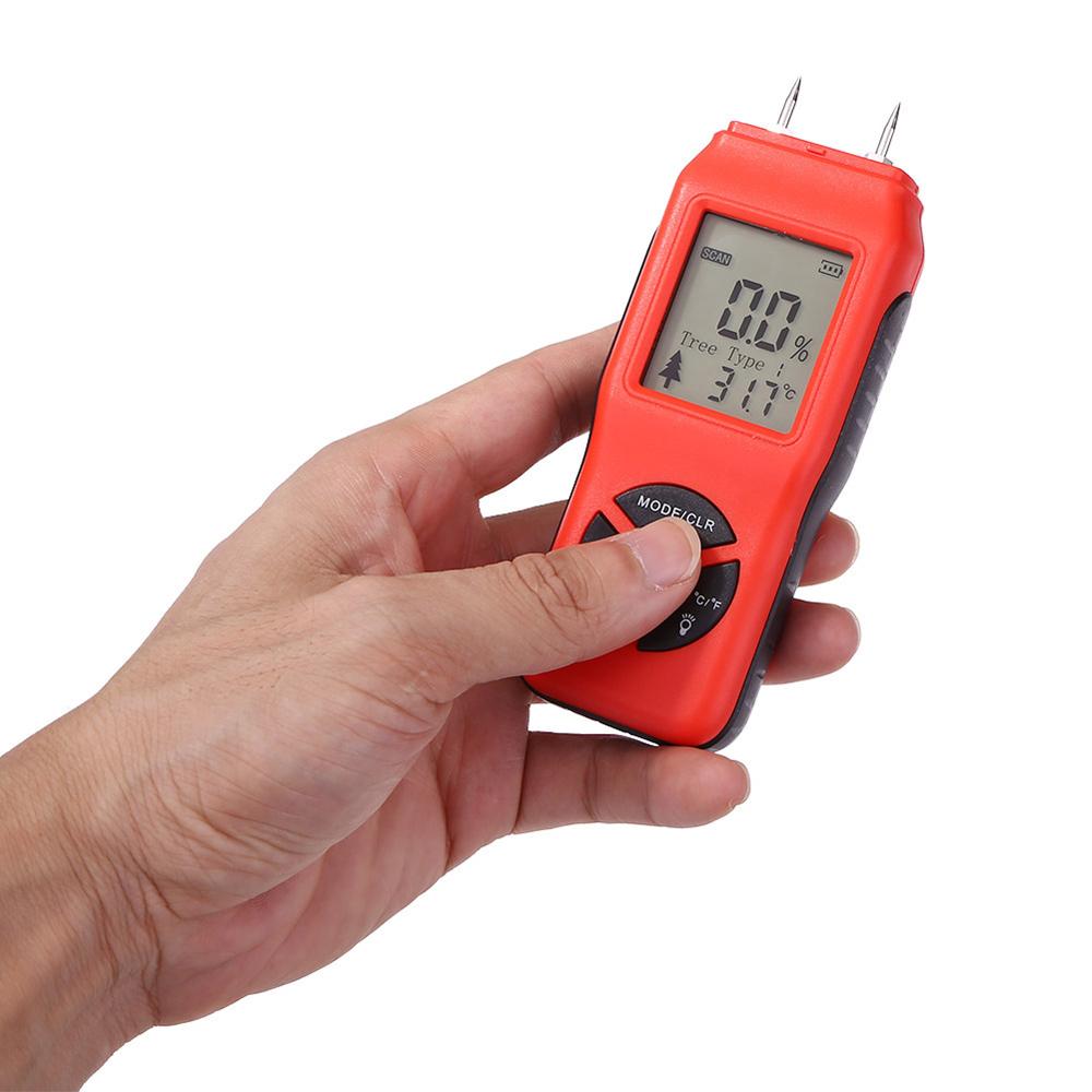 Digital Wood Moisture Meter LCD Display with Backlight Timber Humidity Tester Moisture Content
