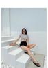 2024 Korean Style Striped High-Waisted Tummy-Covering Short Sleeve Swimsuit