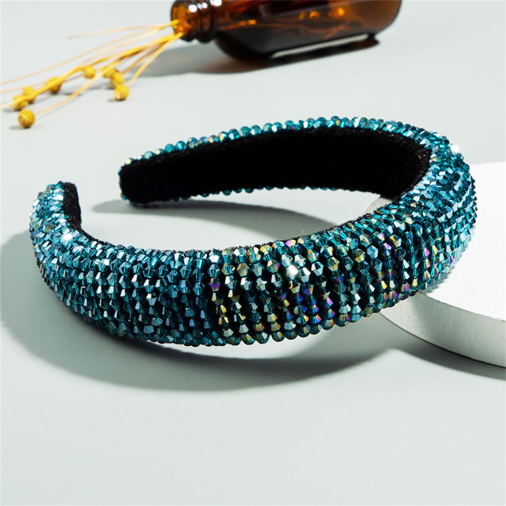 Solid Crystal Beads Hairbands For Women Girls Hair Hoop Headwear Fashion Clolorful Handmade Headbands Female Hair Bands