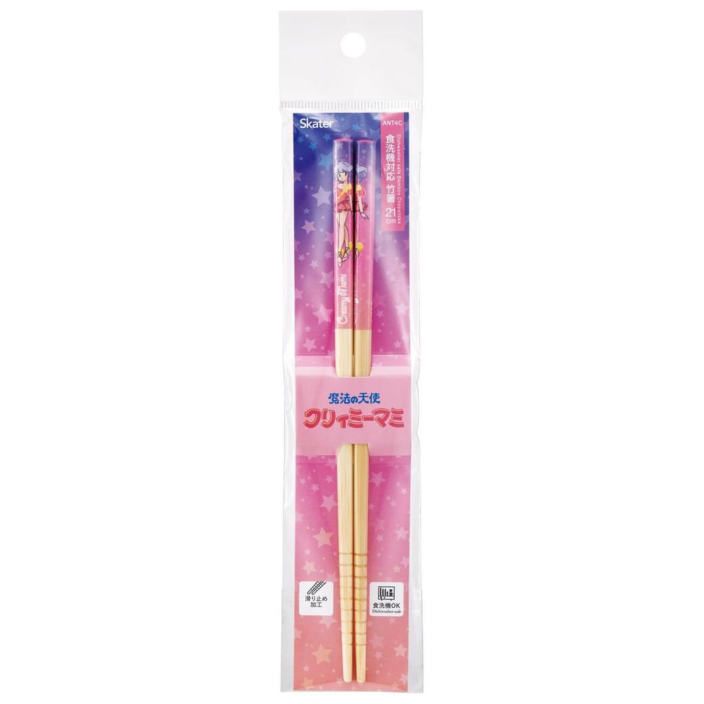Skater Creamy Mami Bamboo Chopsticks 21cm Dishwasher Safe Non-Slip Japanese Chopsticks ANT4C-A