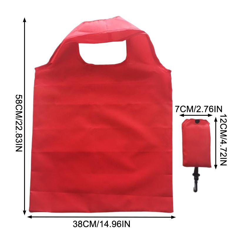 

2 шт. Красочная портативная складная хозяйственная сумка, складная многоразовая однотонная хозяйственная сумка, креативная сумка-тоут большой вместимости