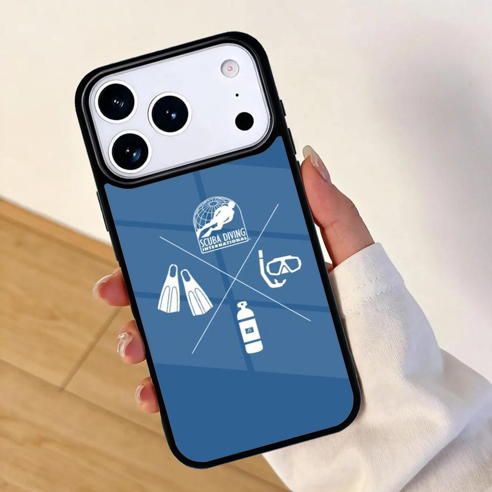 Scuba Diving Diver Phone Case For Apple iPhone 17 air 16 Pro Max 15 Pro Max 14 13 12 11 Mini Back Cover