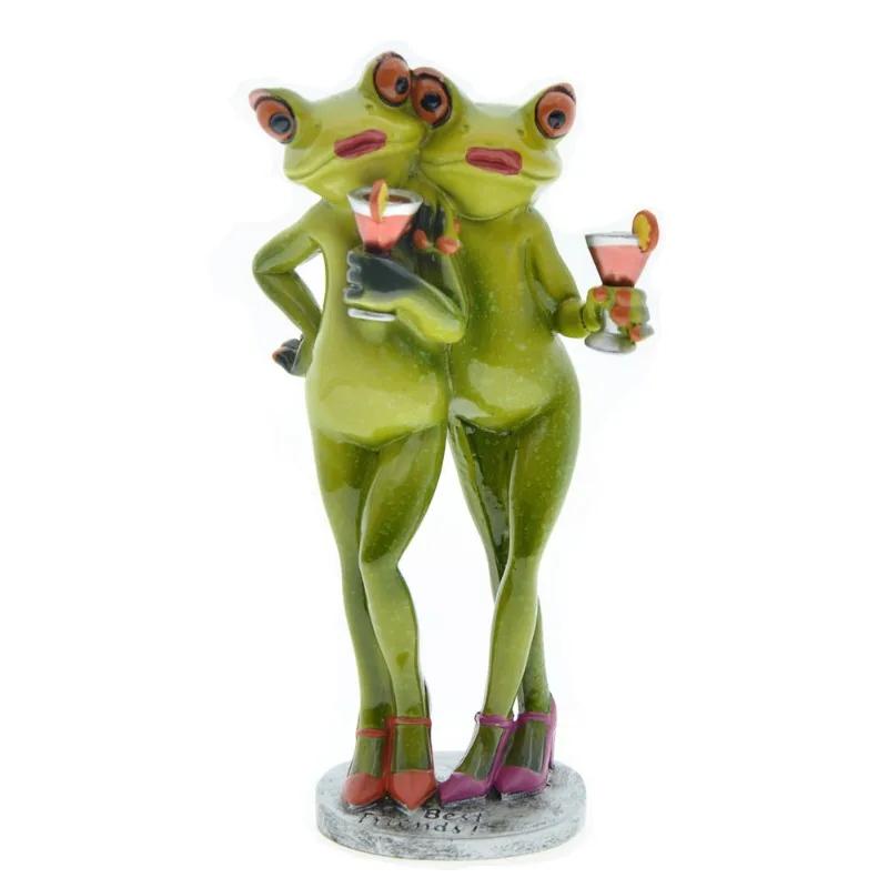 Nordic Garden Potted Bonsai Home Decoration Captain Play Billiards Play Pool Frog Dance Baby Resin Crafts Sculpture Modern Art