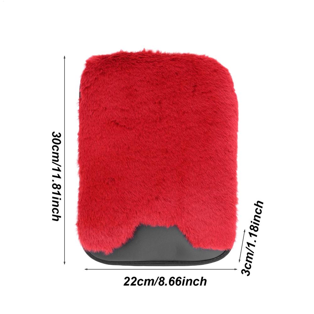 Car Armrest Cover Center Console Plush Protective Pad Arm Rest Cushion For Car For Truck Interior Vehicle Women Men Office Chair