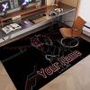 Custom Name Crystal Velvet Rug,Chainsaw Man Comfortable Anti Slip Floor Mat For Room Decoration