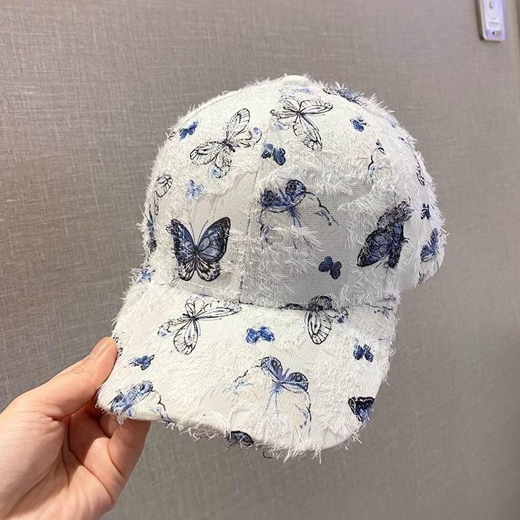 Women's Breathable Butterfly Baseball Cap - Lightweight Sun Visor, Casual UV Protection Hat for Daily Wear