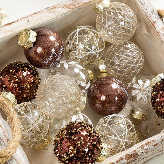 25 Pcs 2.36 Inch Christmas Ball Ornaments Glitter Sequin Plastic Ball Christmas Tree Hanging Decorations for Indoor Outdoor Holiday Decor