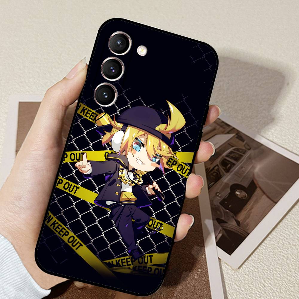 J-KagamineS Rin Len Phone Case Black Ultra-thin Shockproof Case For Samsung S24/S25/S22/S30/Note20/Lite/Ultra/5G/Plus/FE