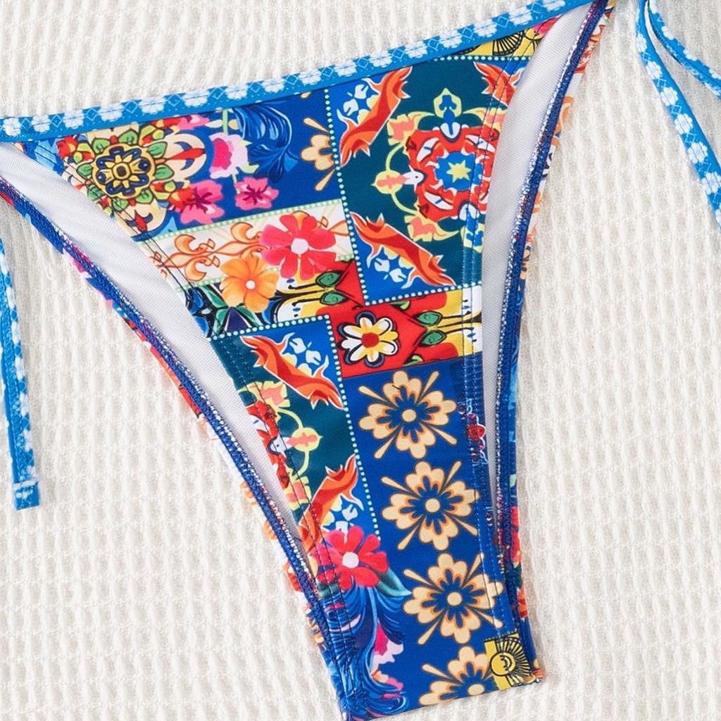 2026 New Style Printed Tie Side Pendant Sexy Bikini Swimsuit Comfortable Stylish For Summer Holiday & Resort