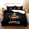 Music Guitar Bedding Set Single Twin Full Queen King Size Anime Duvet Cover for Adult Kid Bedroom