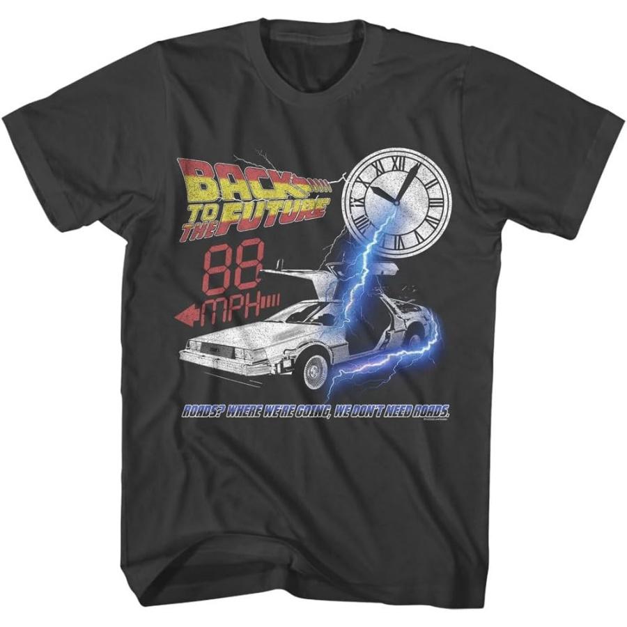 Back to The Future Where We re Going Adult Short Sleeve T Shirt 80s Movies Vintage Style Graphic Tees XXXXXL разноцветный