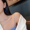 Square-shaped Earrings for Women in Summer, Bold Ear Accessories with Unique Design, Small-sized Large Ear Ring