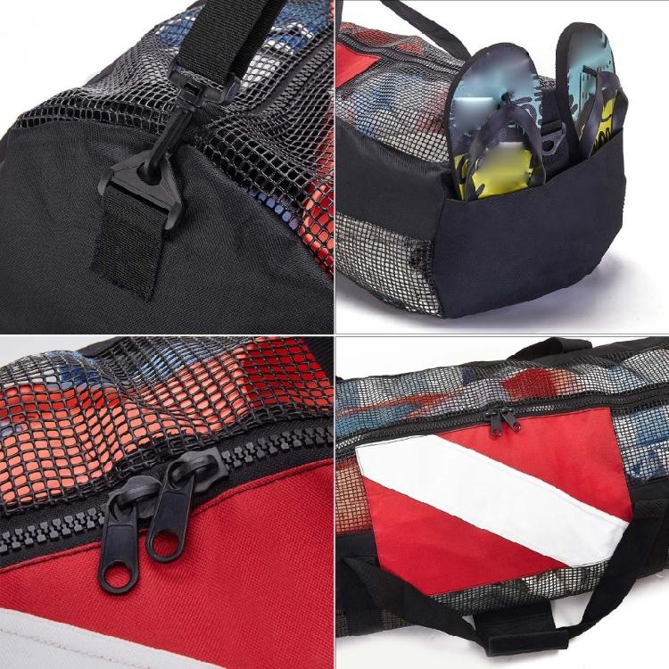 Large Mesh Duffels Bag Scubas Diving Snorkel Tote Water Equipment with Zipper