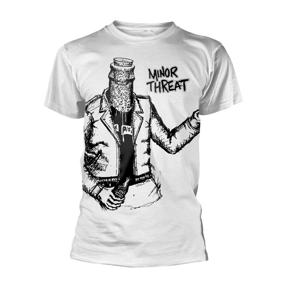 

Белая футболка унисекс с принтом Minor Threat Bottle Man