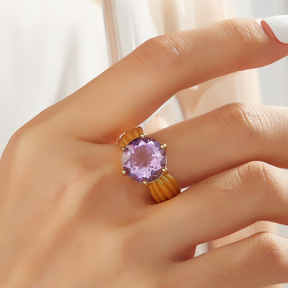 Bolaijewelry Leichte Luxus Retro natürlichen Amethyst Ring Ohrringe Anhänger Halskette Set Frauen 925 Sterling Silber neuen edlen Schmuck
