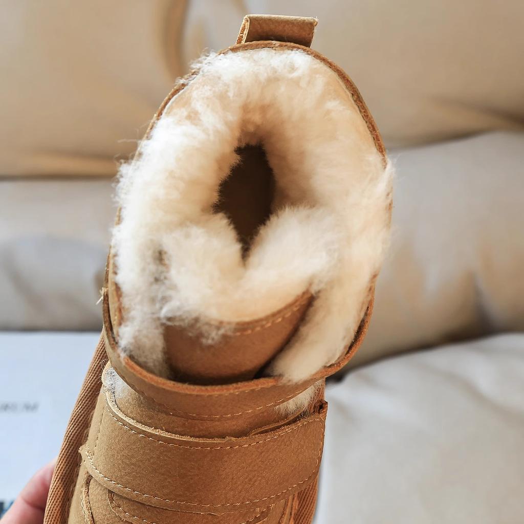 Children's Fur Snow Boots Boys' Plush and Thickened Short Boots Girls' Warm Cotton Boots