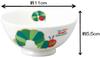 Ippinsha Rice 11cm Made In Microwave and Dishwasher Very Hungry Caterpillar 807122 Children's Bowl, Diameter, Japan, Safe, White, Design,